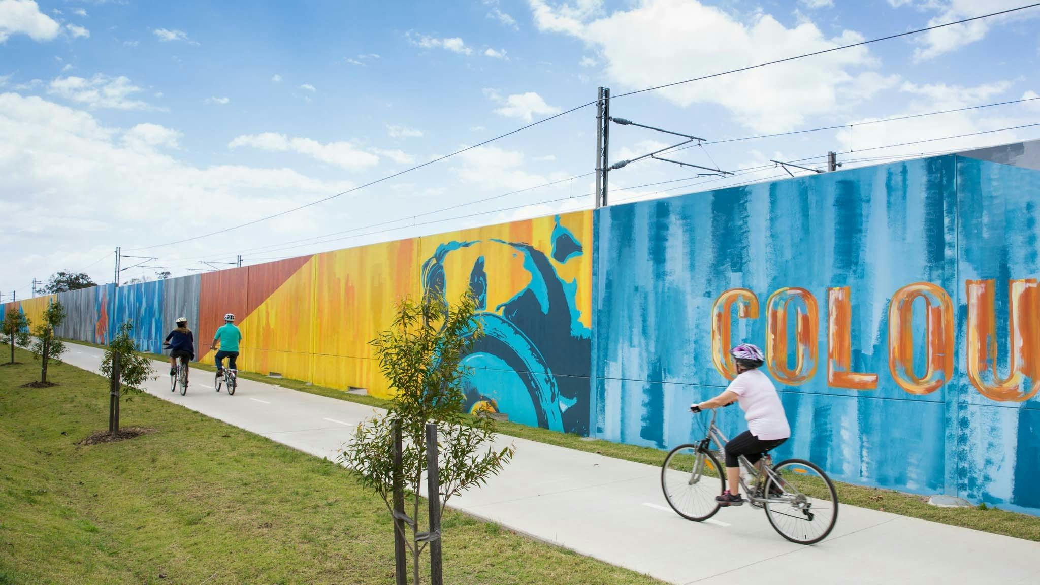 Art works lining the pathways of the Petrie to Kippa-Ring Shared Pathway Art works lining the pathways of the Petrie to Kippa-Ring Shared Pathway