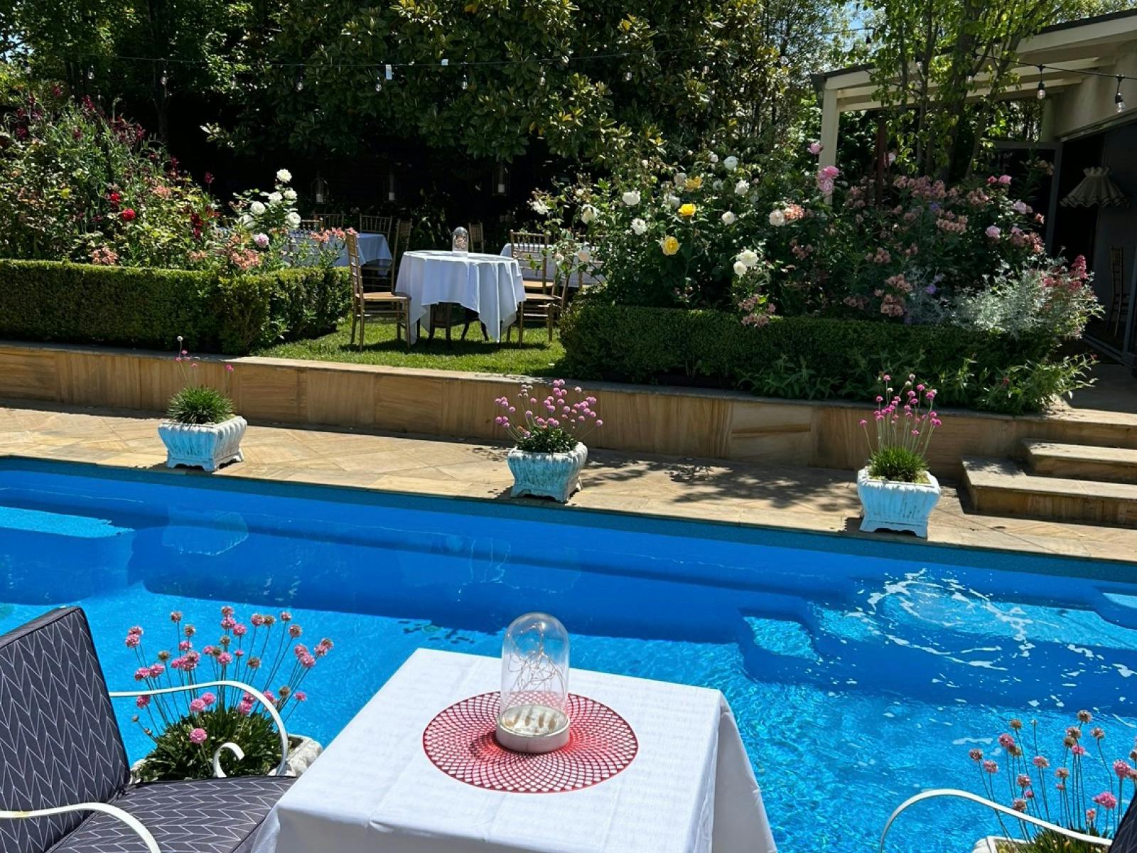 Swimming pool in the garden