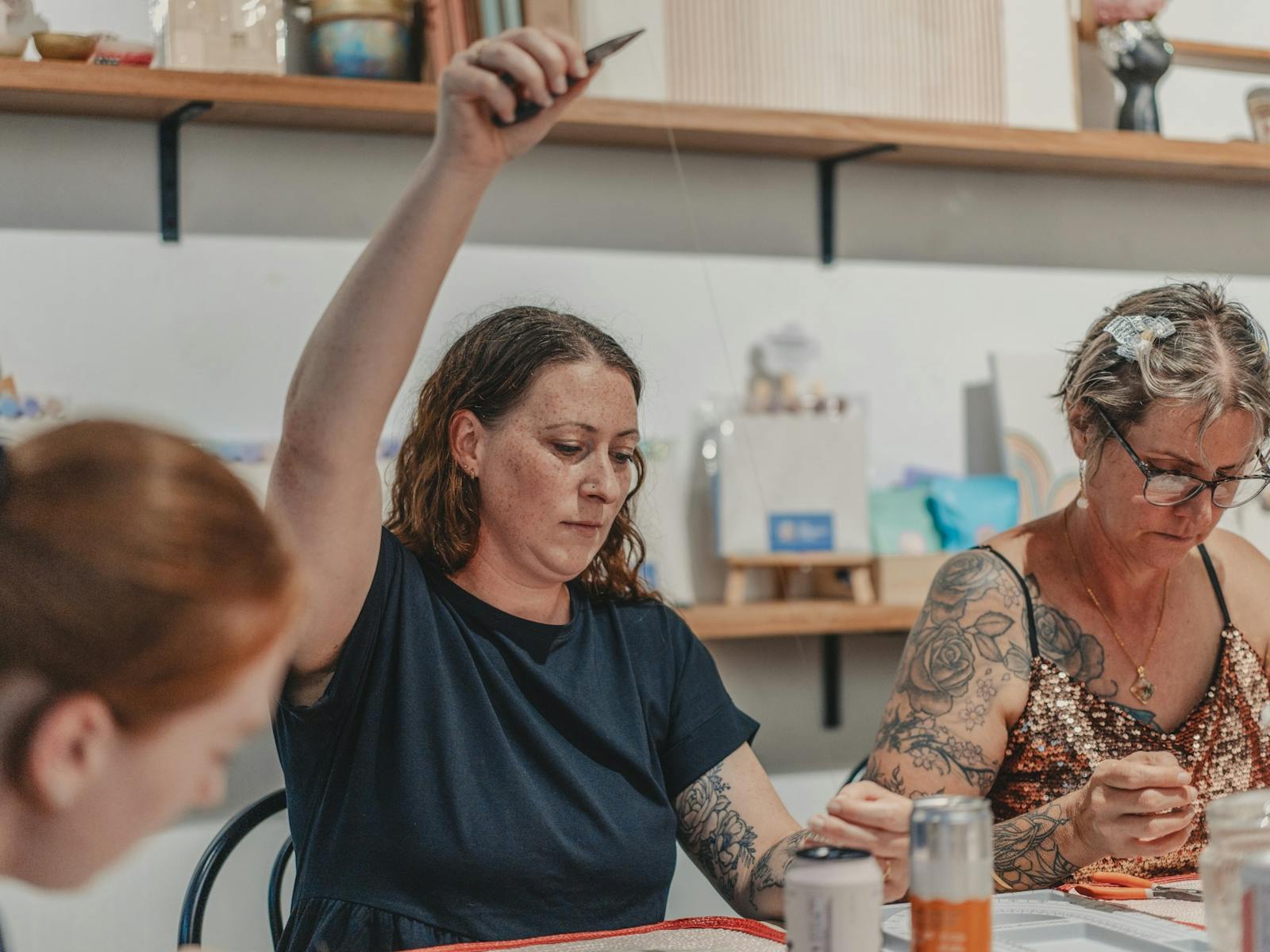 Women enjoying getting creative