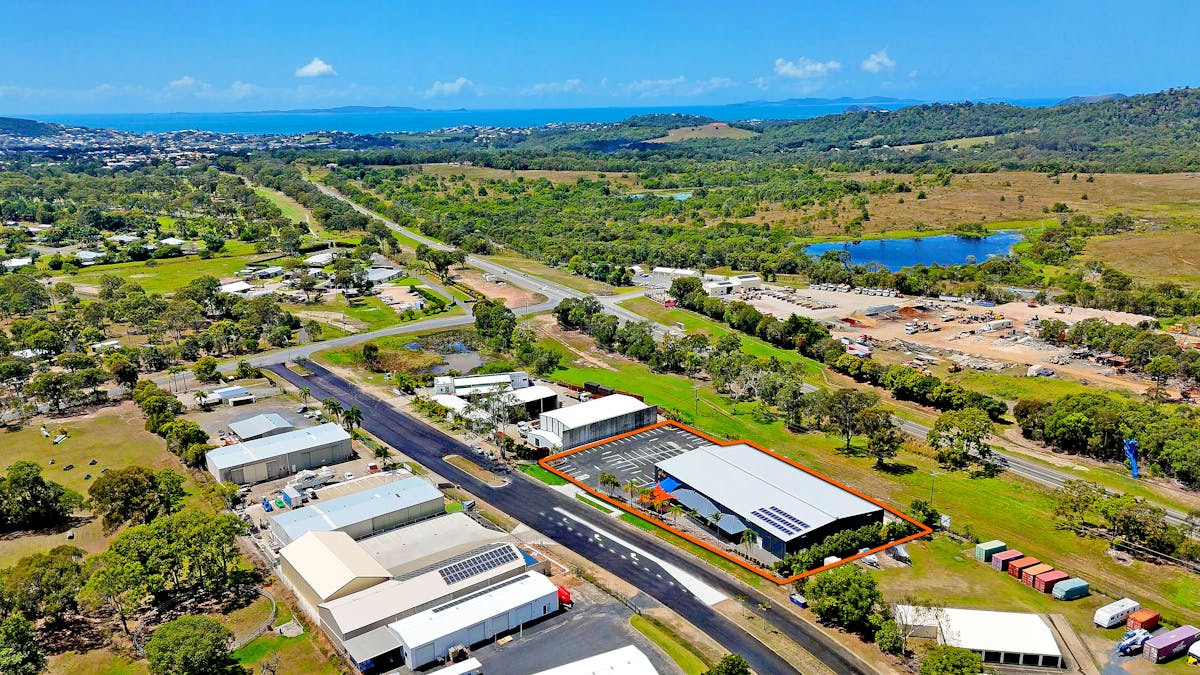 Aerial photo of Jabiru Events Centre with Great Keppel Island in the background.
