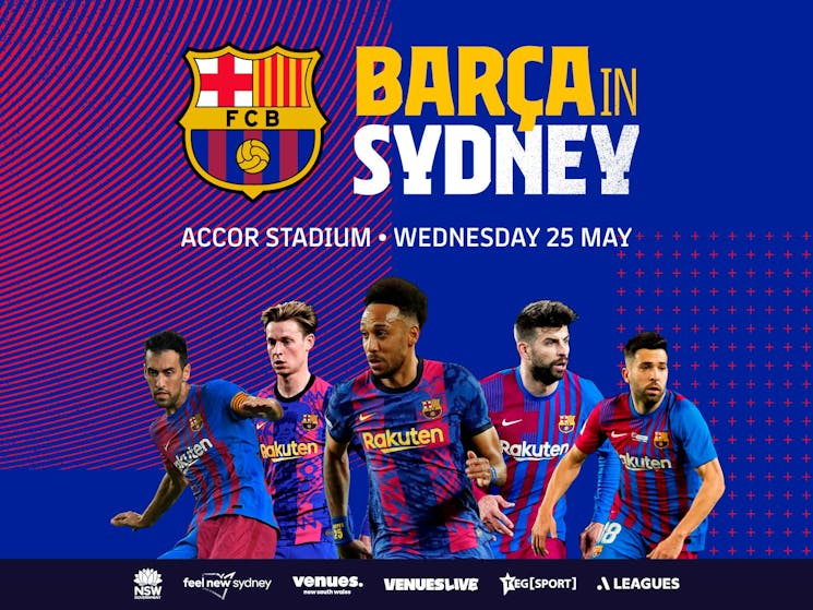 Barca in Sydney on Wednesday 25 May at Accor Stadium