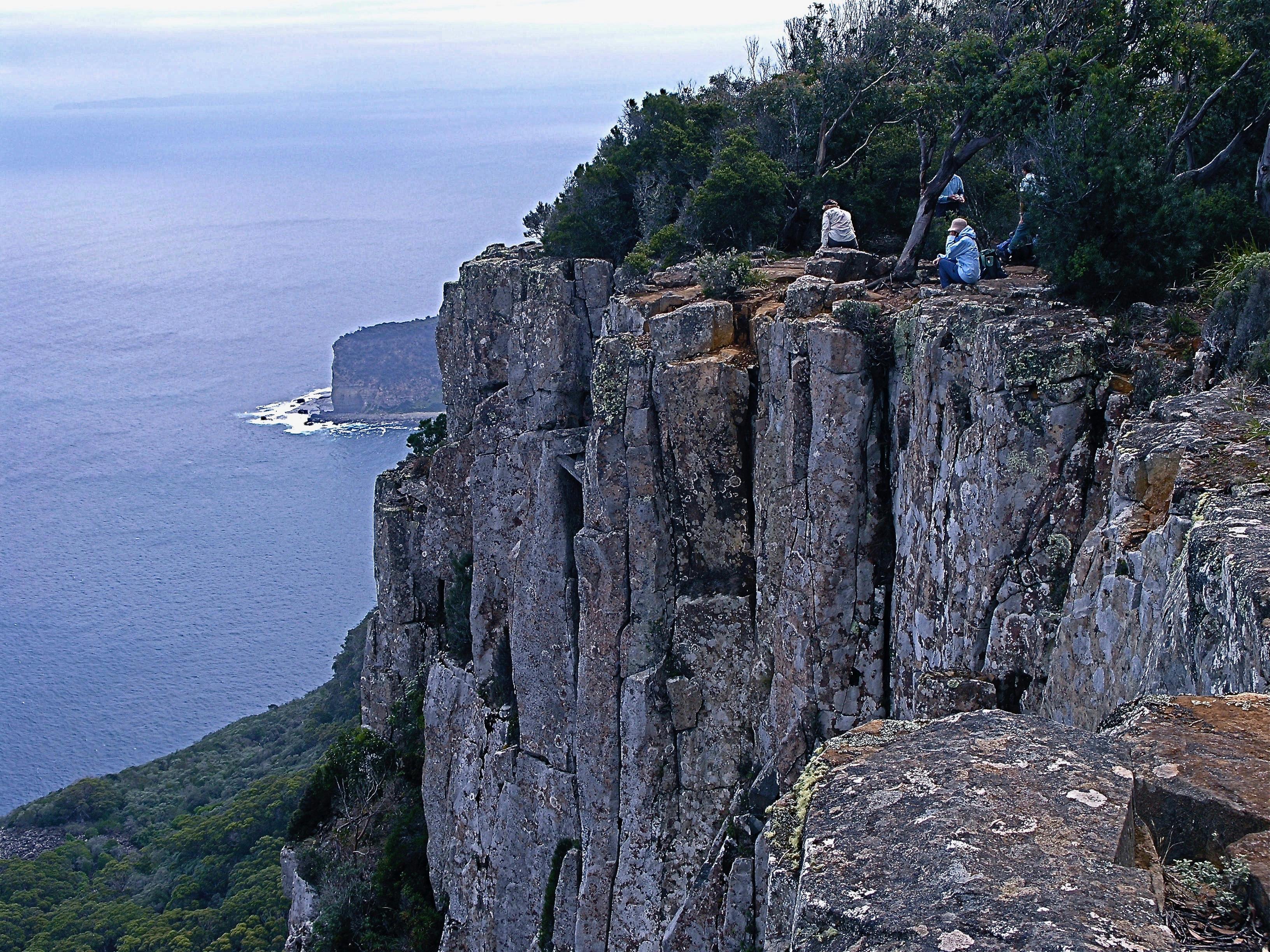 Precipitous sea cliffs Tasman National Park