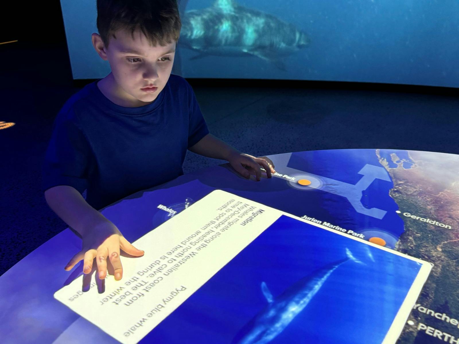 Child at Marine Discovery Centre