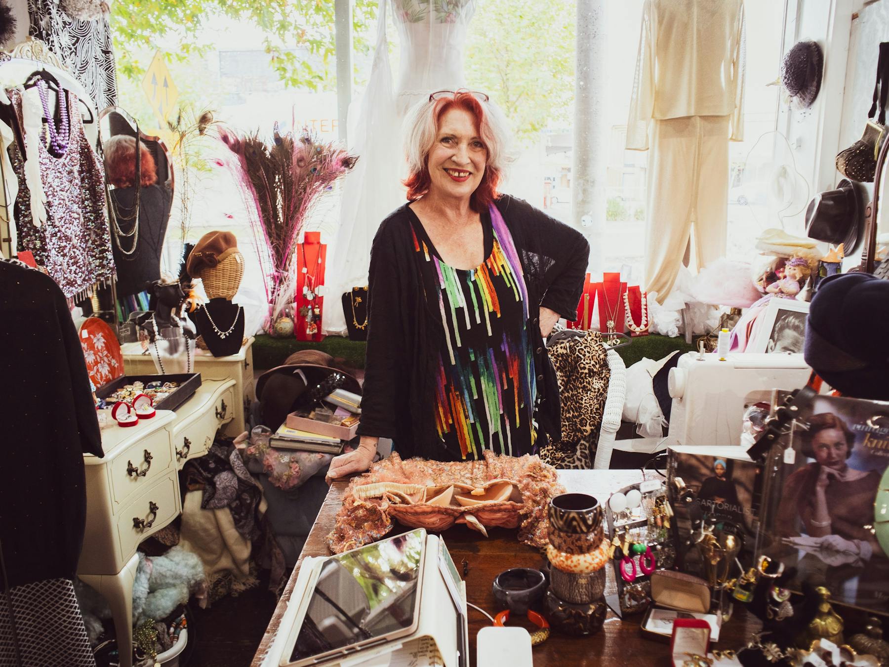 Shop owner Diane in her shop The Dressing Room Recycled