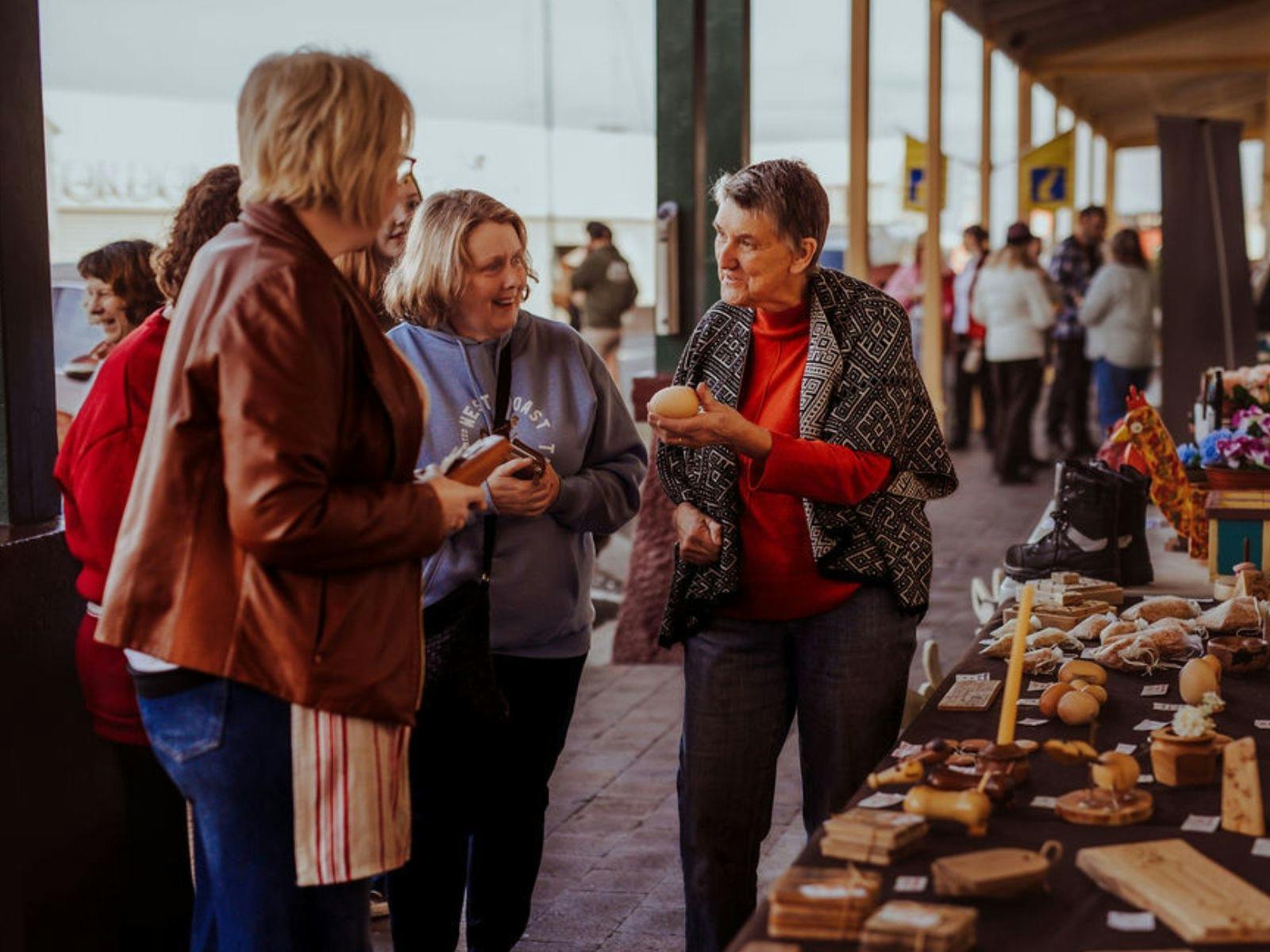 Women at the Strahan Markets.