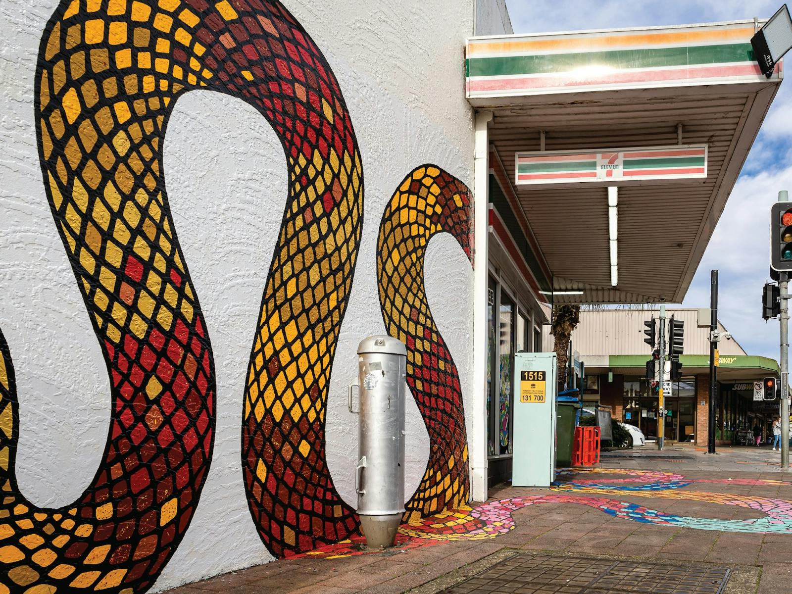 Mural of a snake
