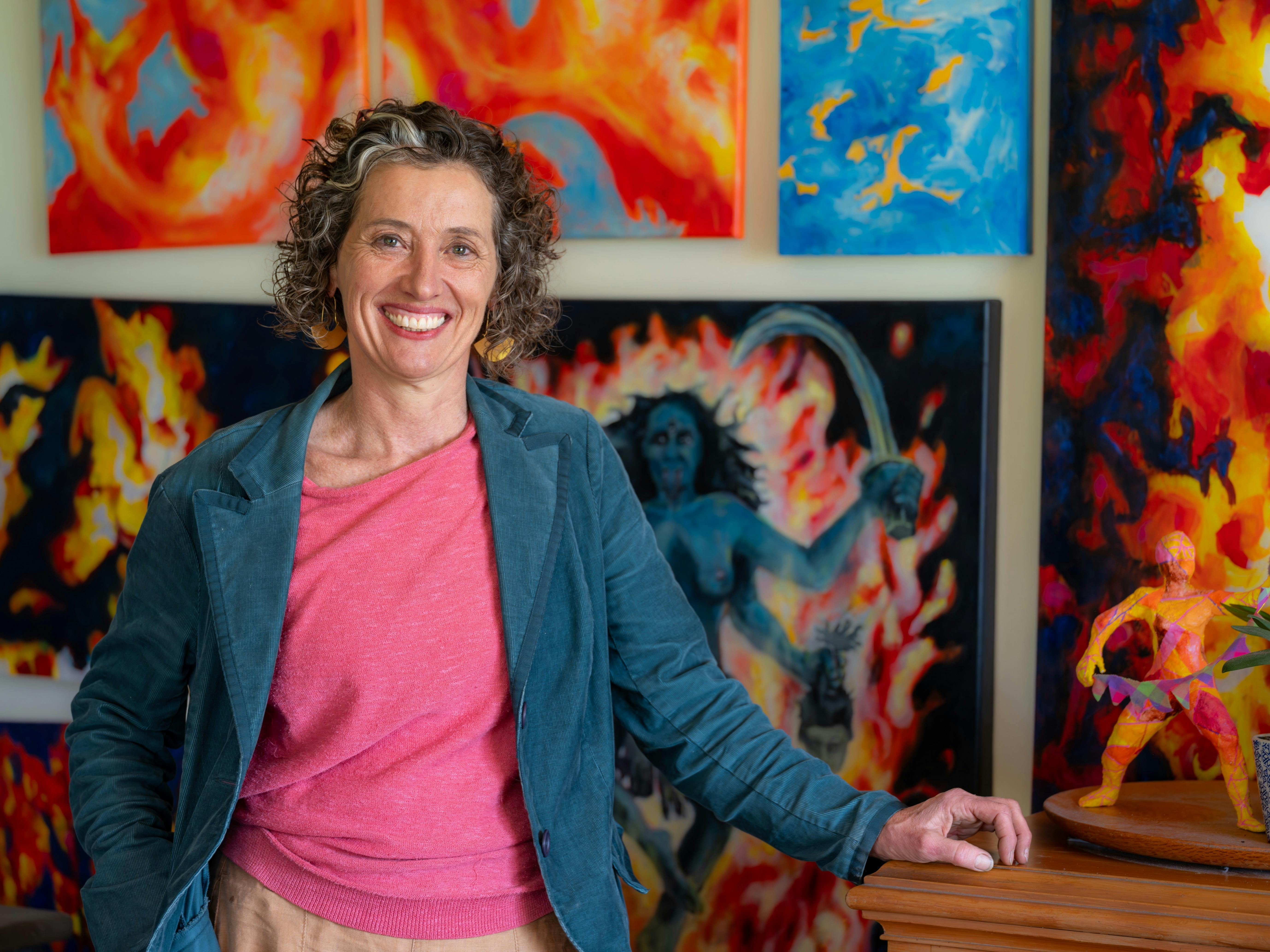 In her studio