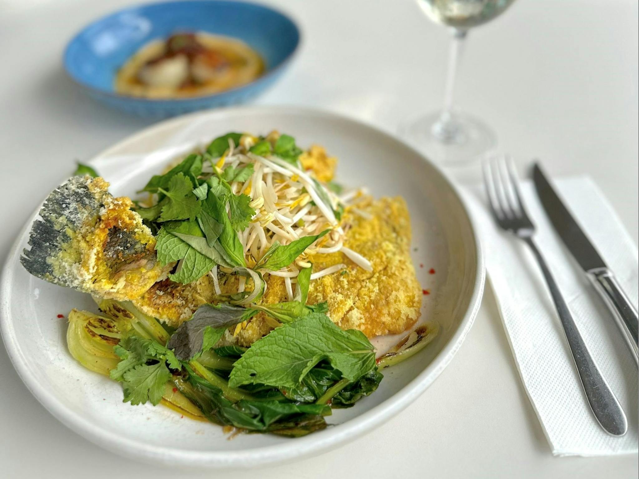 Flashed Fried Barramundi