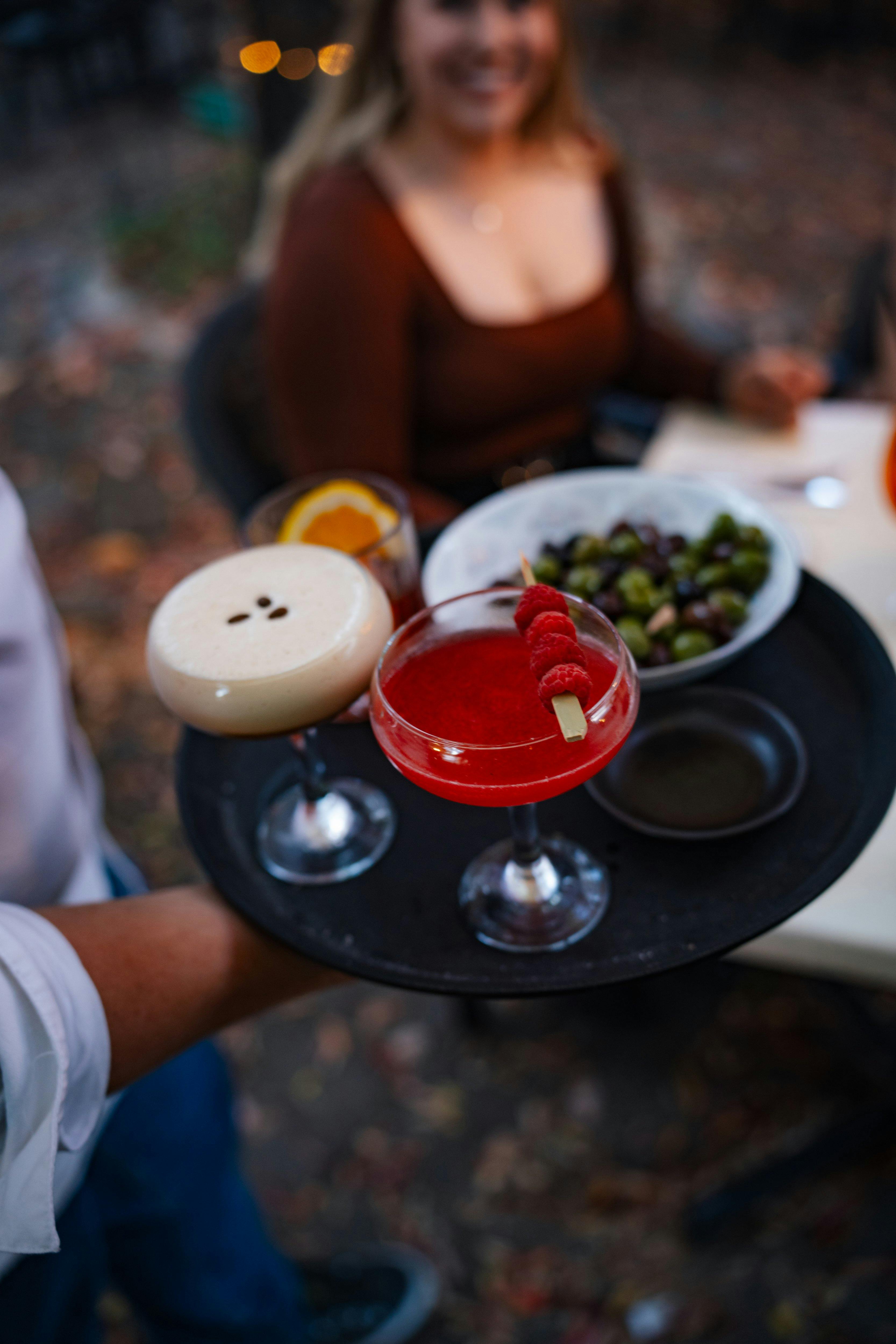 Cocktails and bar snacks