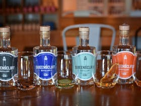 Queenscliff Distillery gin variety on a bar