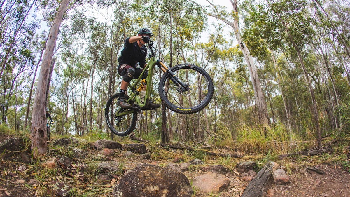 Trail rider at Ipswich's Castle Hill Blackstone Reserve