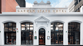 Entrance to Garden State Hotel