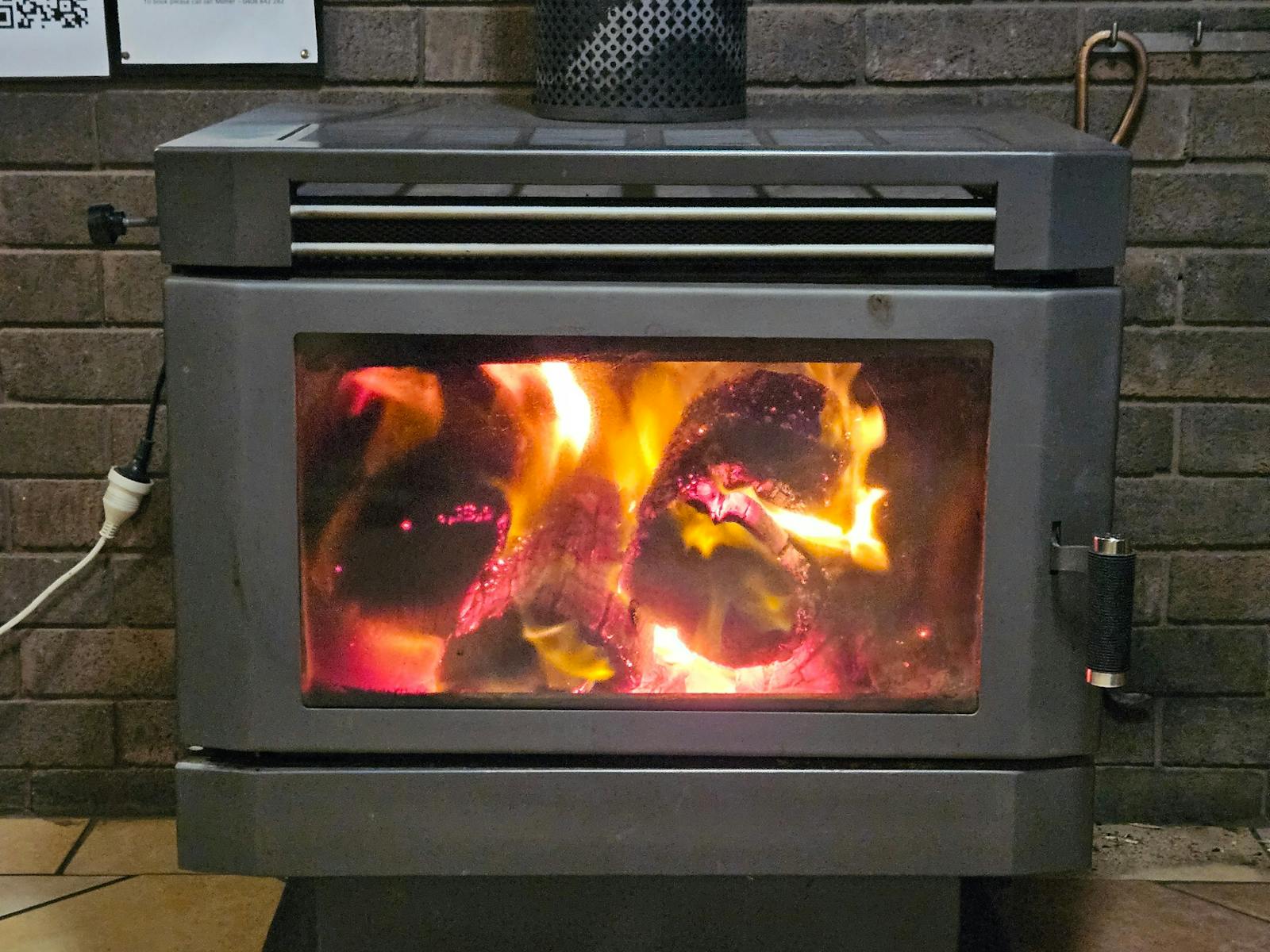 log fire
