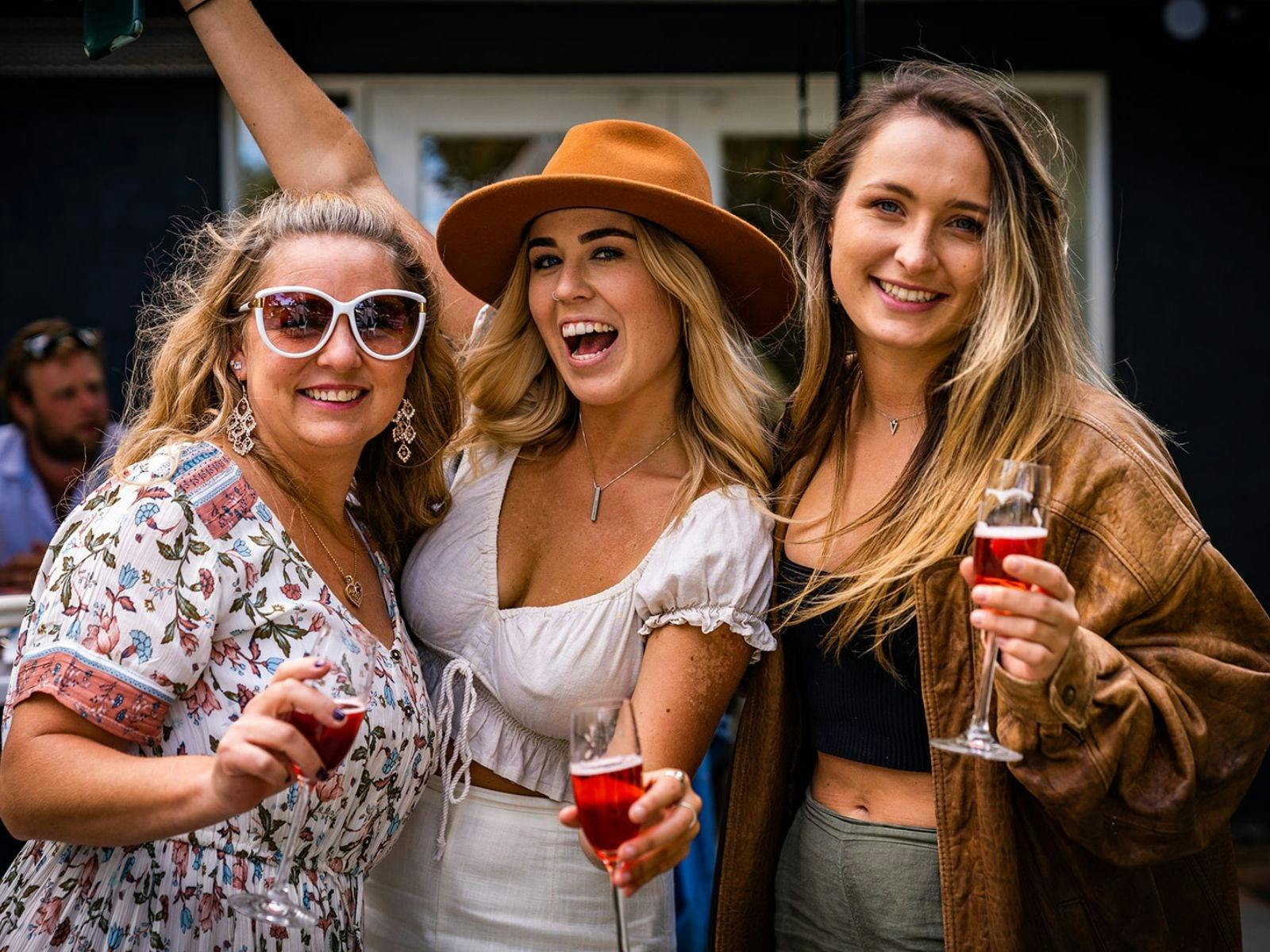 Girls enjoying wine at Stockmans Ridge Wines