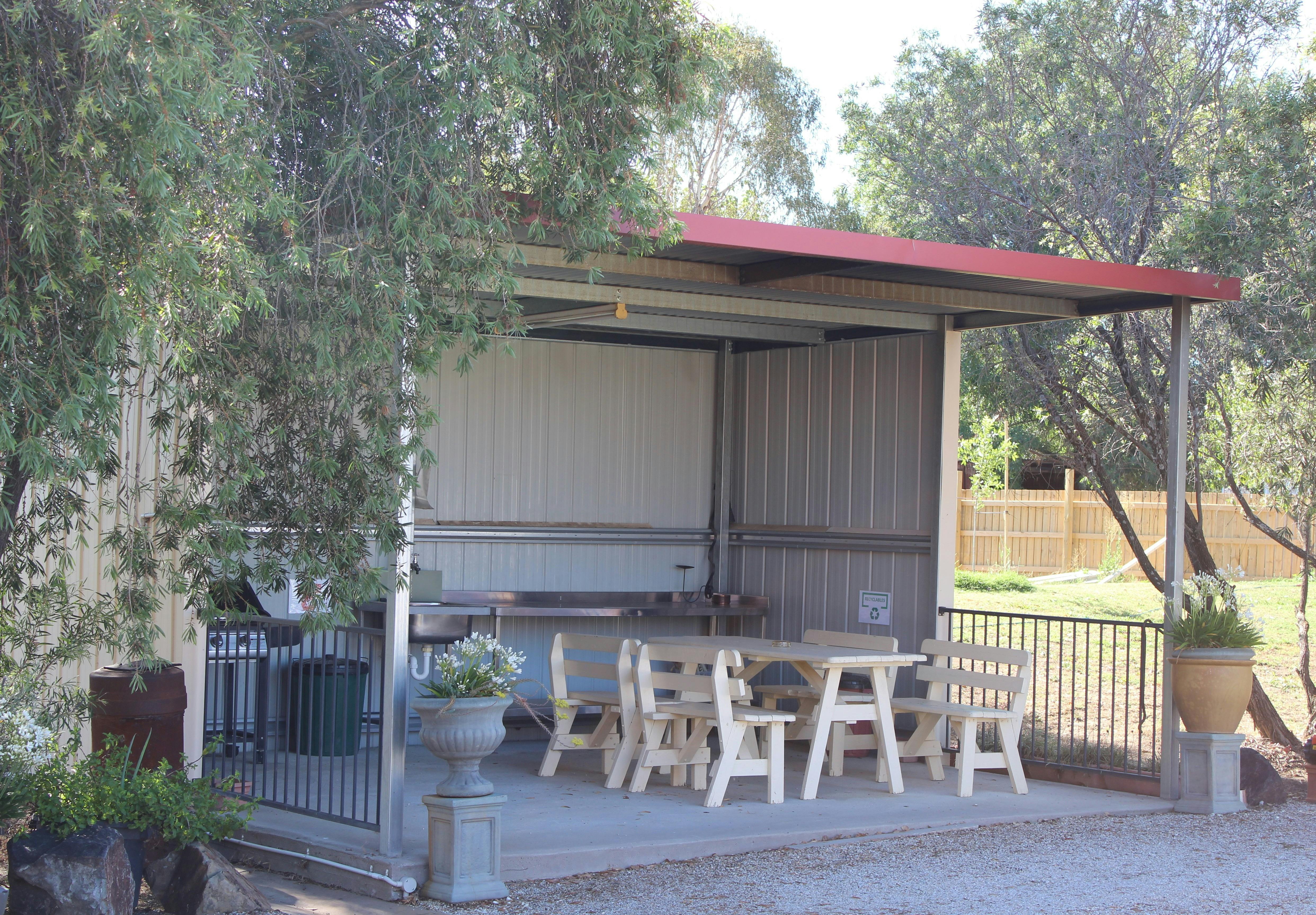 picture showing the BBQ area located at the motel