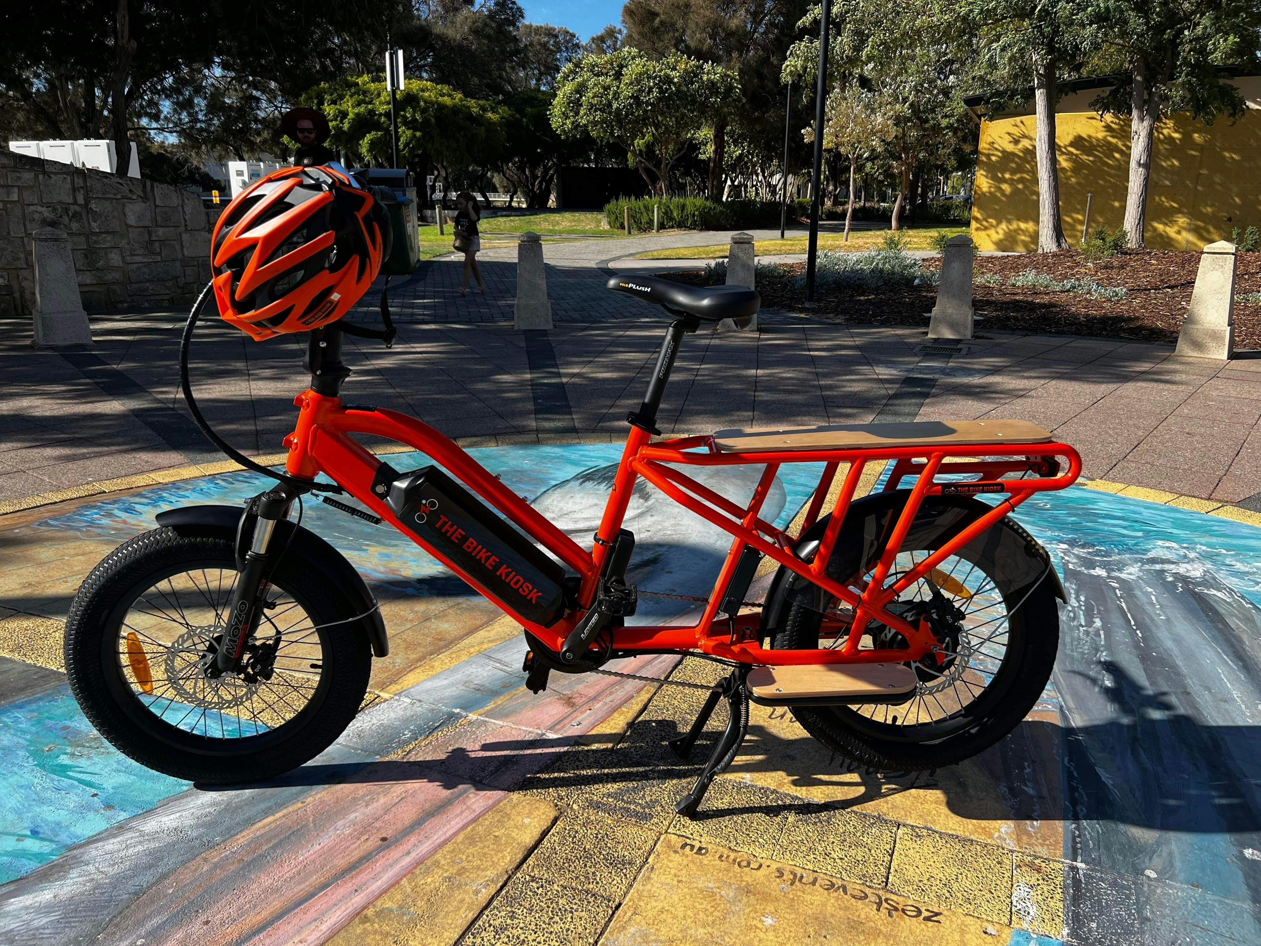 Want an eBike ride but your partner isn't confident?  Jump on our cargo bike with your passenger.