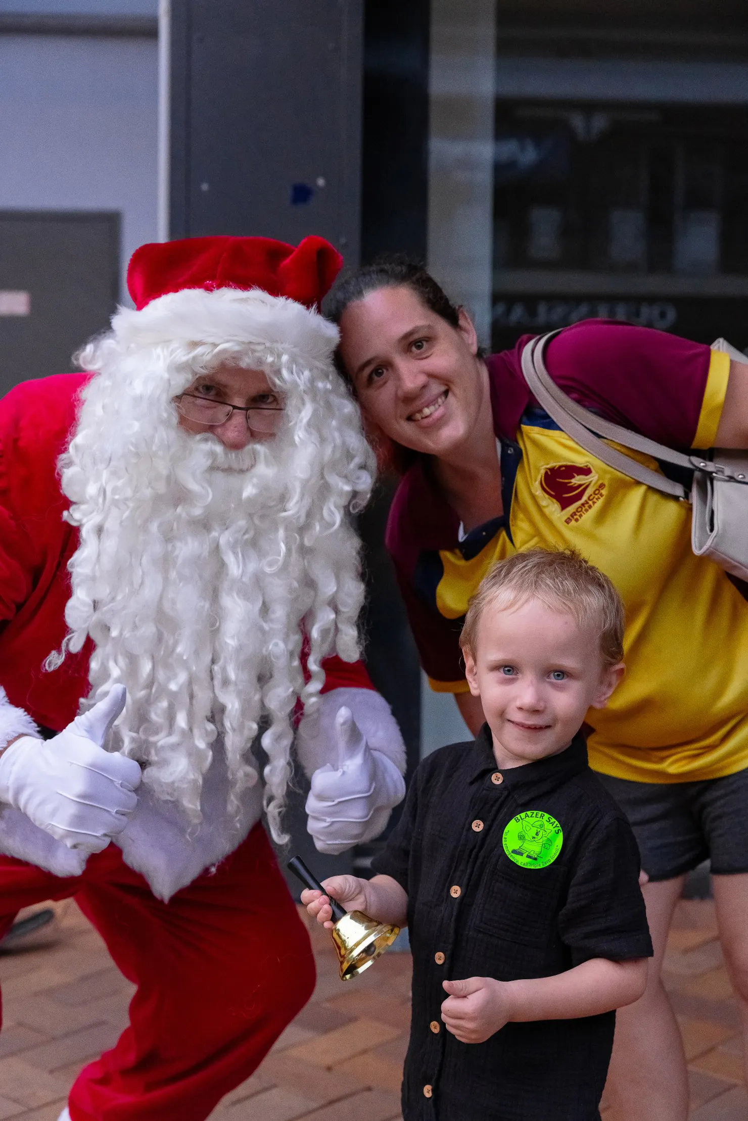 A family with Santa