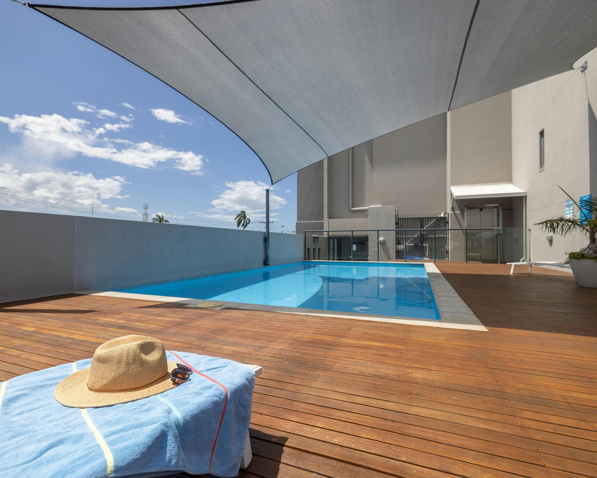 Cool off after a long day in the pool.