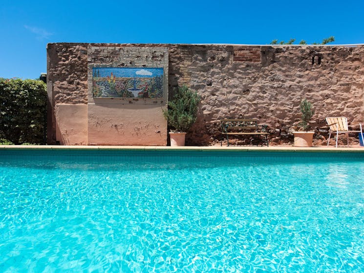 Pool within the old stable walls