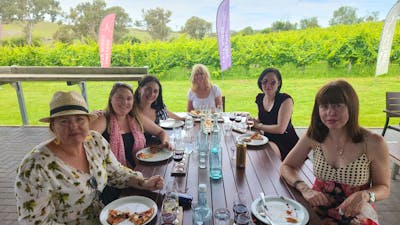 Group of people enjoying lunch