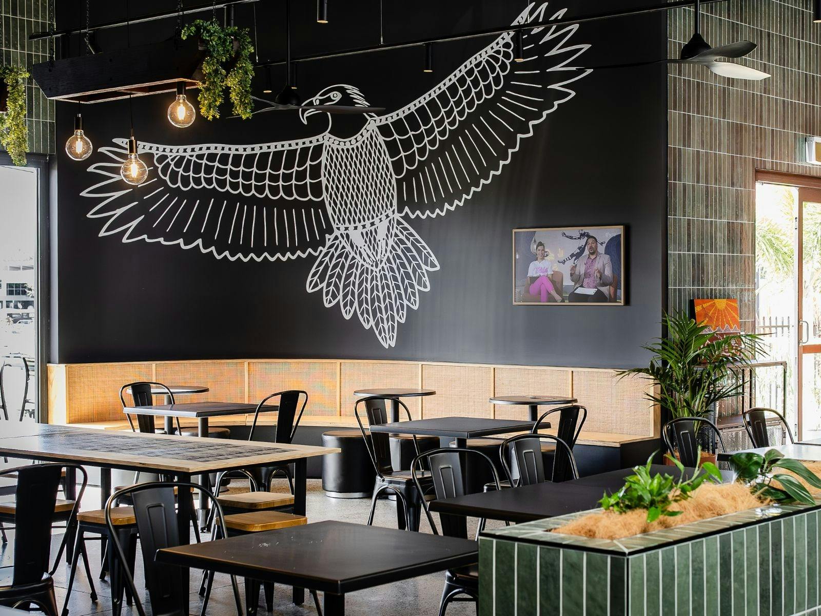 Sobah Cafe eagle mural