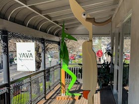 YAVA Balcony - with Savaad Felich sculptures