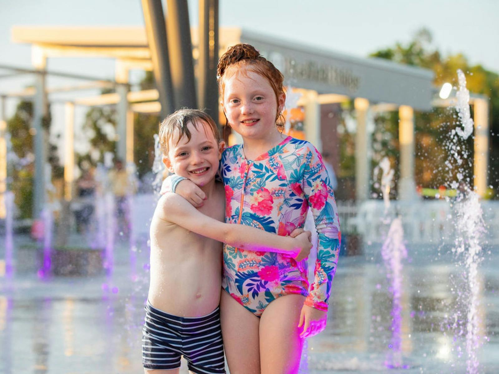 Interactive zero-depth water play zone