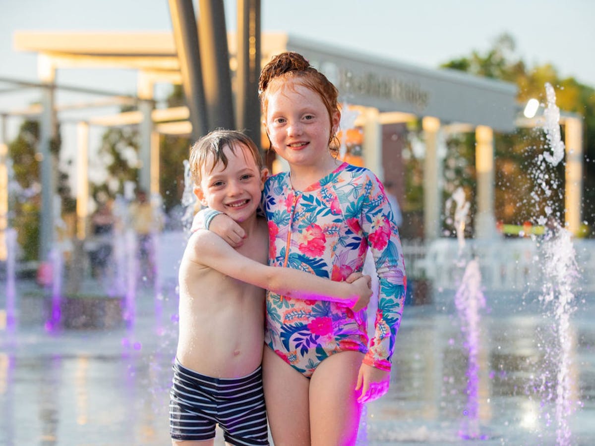 Interactive zero-depth water play zone