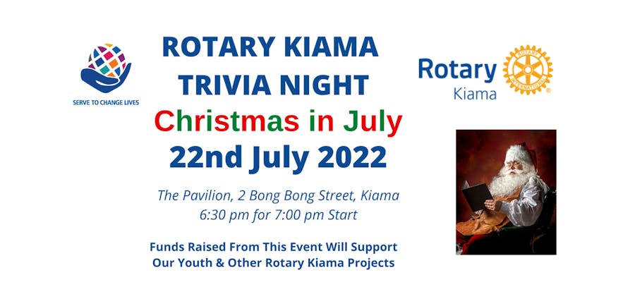 Rotary Club of Kiama Trivia Night 22nd July 2022
