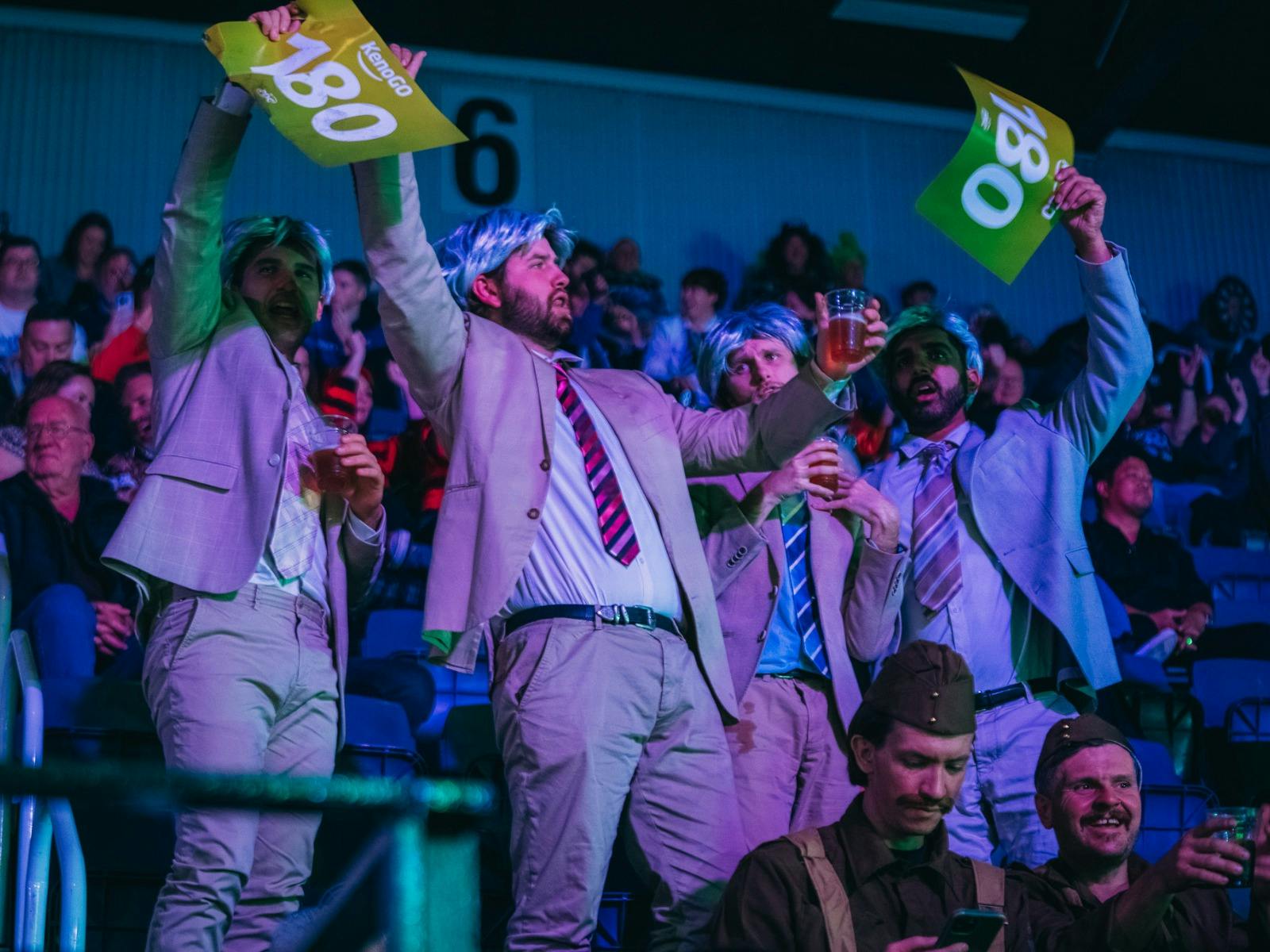 Patrons celebrating a good result at Australian Darts Masters 2025