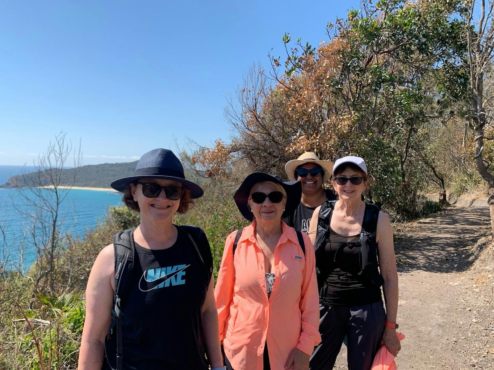Group of women hiking Mid North Coast NSW