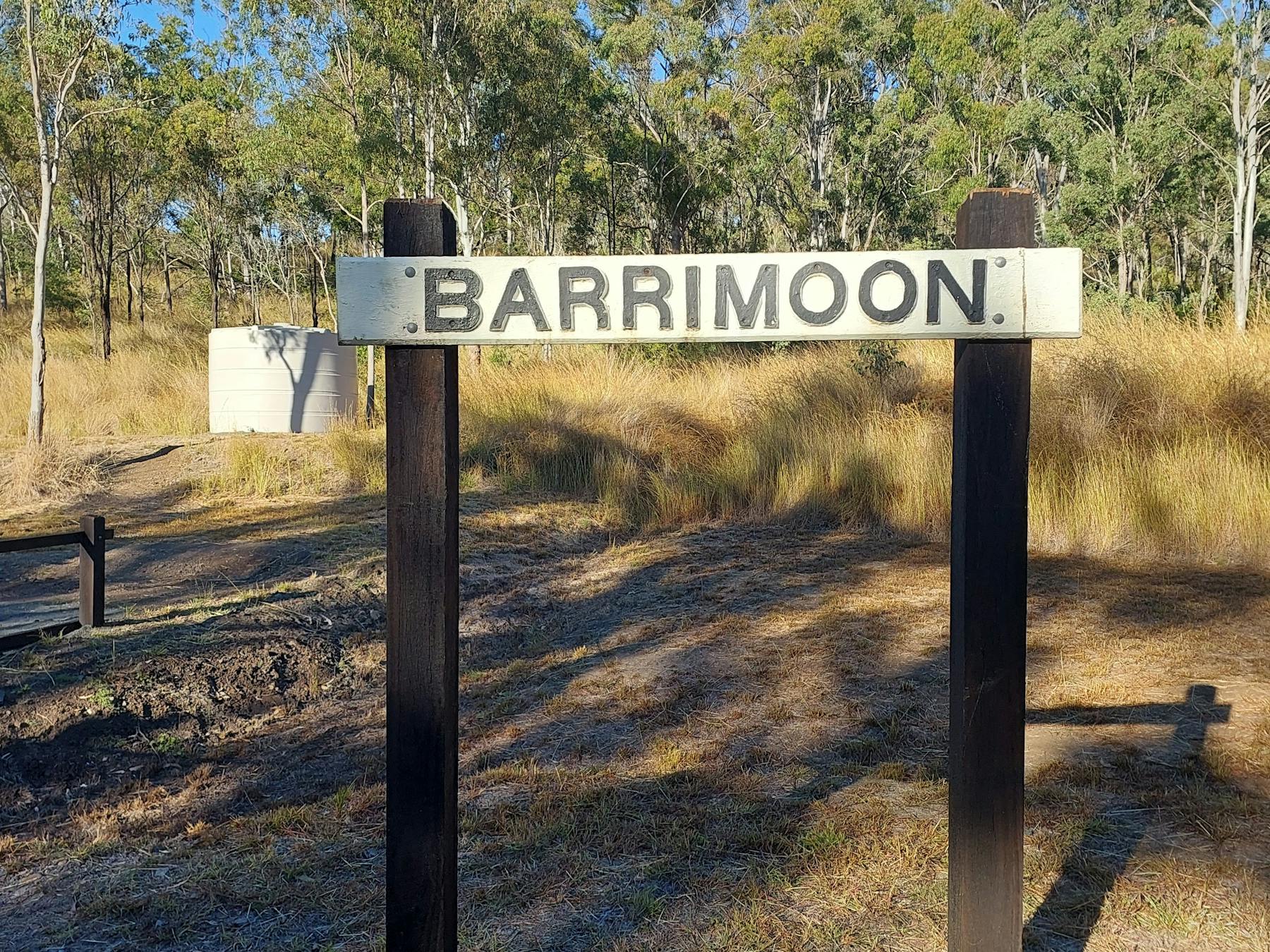 Original Barrimoon siding sign located at Barrimoon Siding