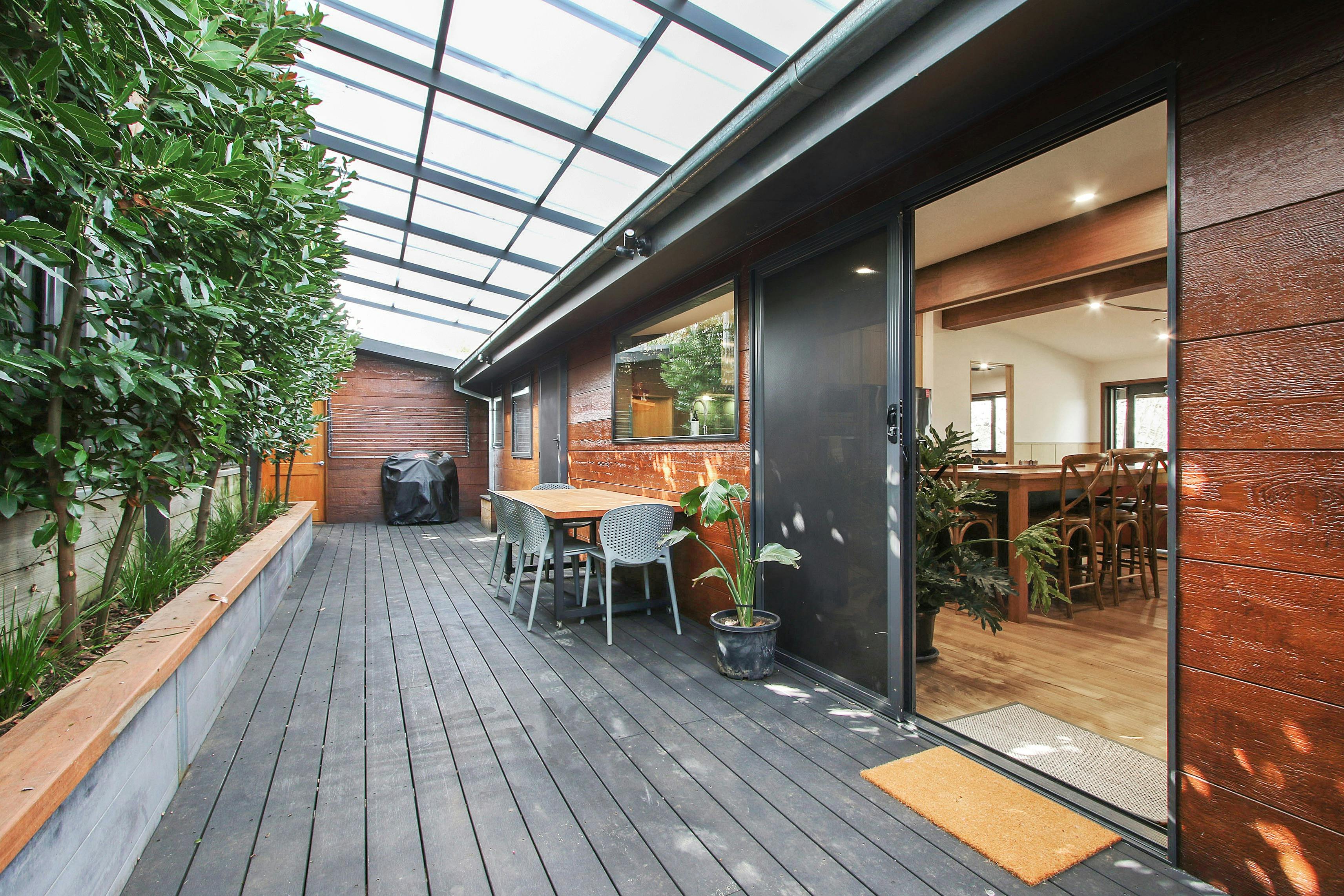 rear entertaining area