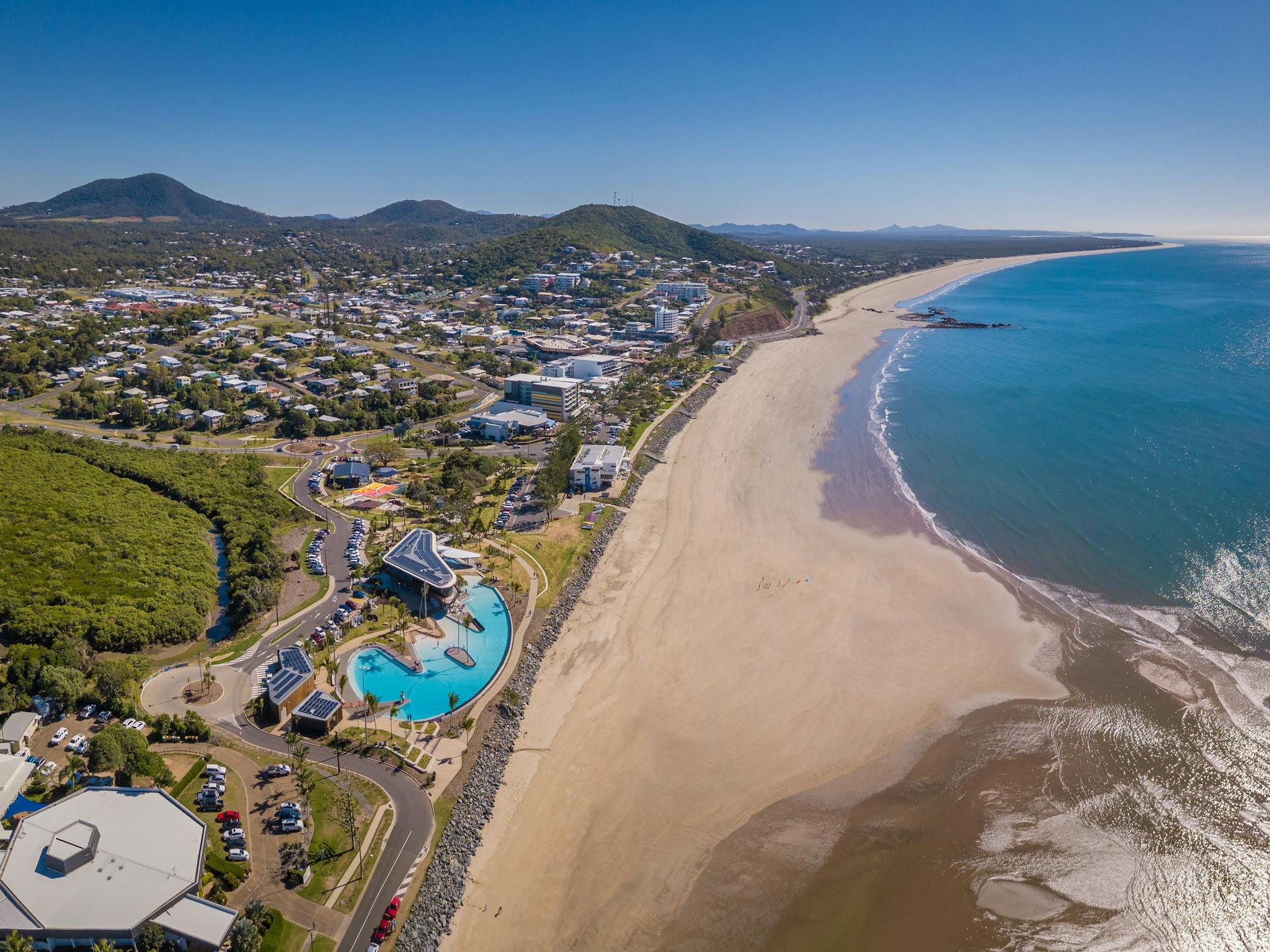 A birds eye view of Yeppoon. Endless beaches, stunning free swimming lagoon. A birds eye view of Yeppoon. Endless beaches, stunning free swimming lagoon.