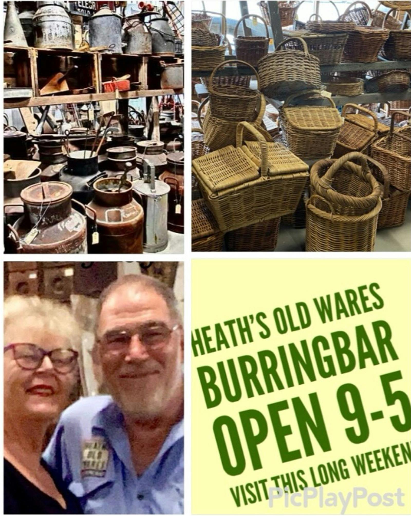 Heath's Old Wares & Collectables with a few antiques!  Burrinigbar NSW, open 7 days phone 0414860587