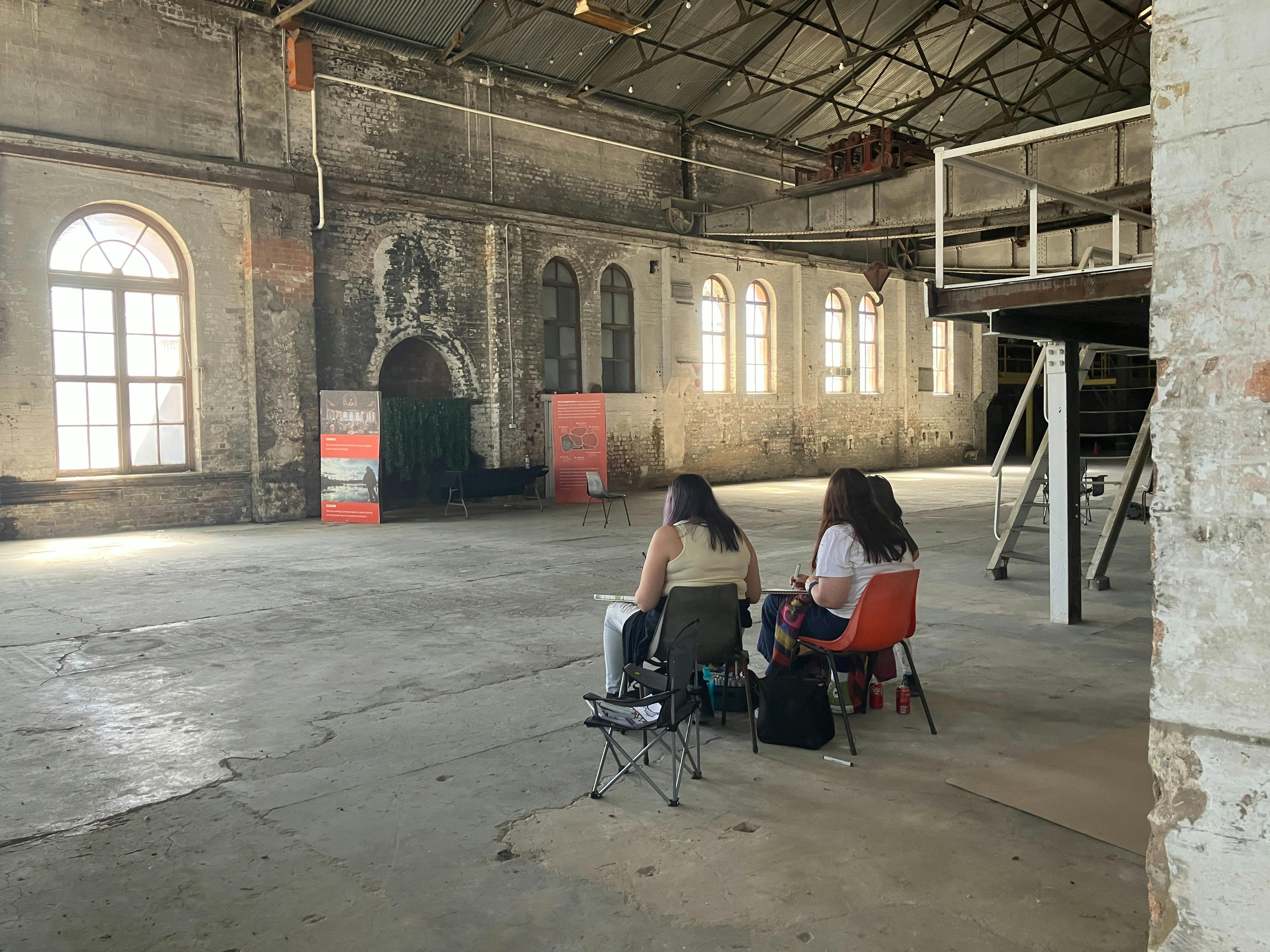 Drawing inside the Powerhouse