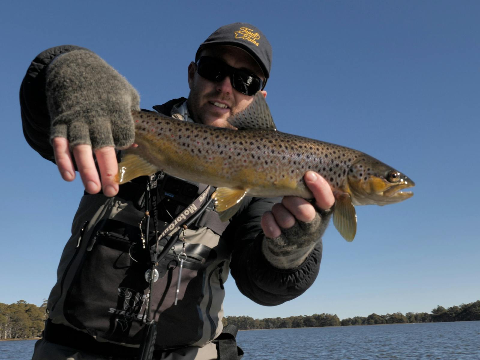 Matt holding large brown trout