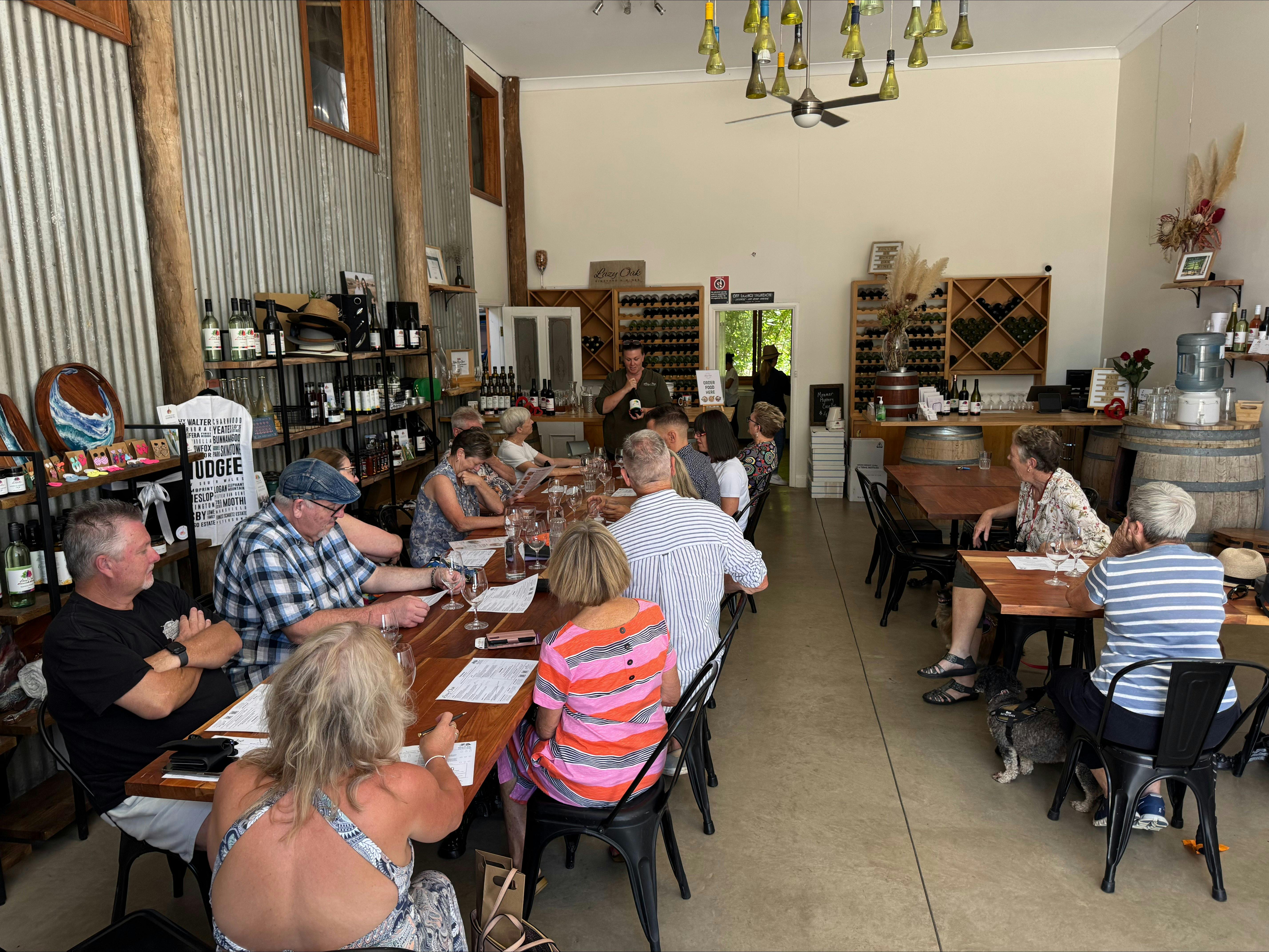 Mudgee Ale Trail clients enjoying a tasting at a local winery