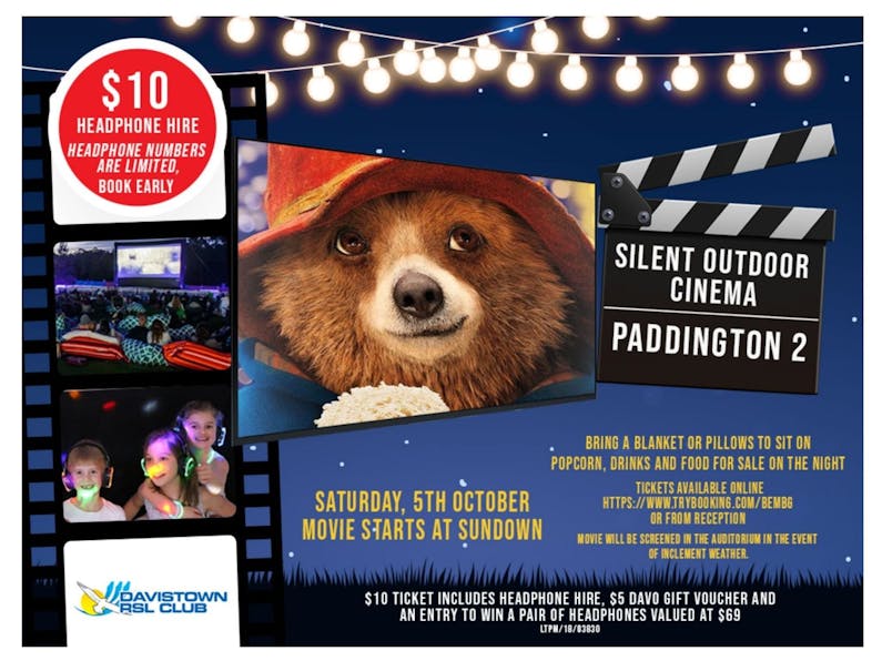 Image of the event 'Silent Cinema Under the Stars - Paddington Two'