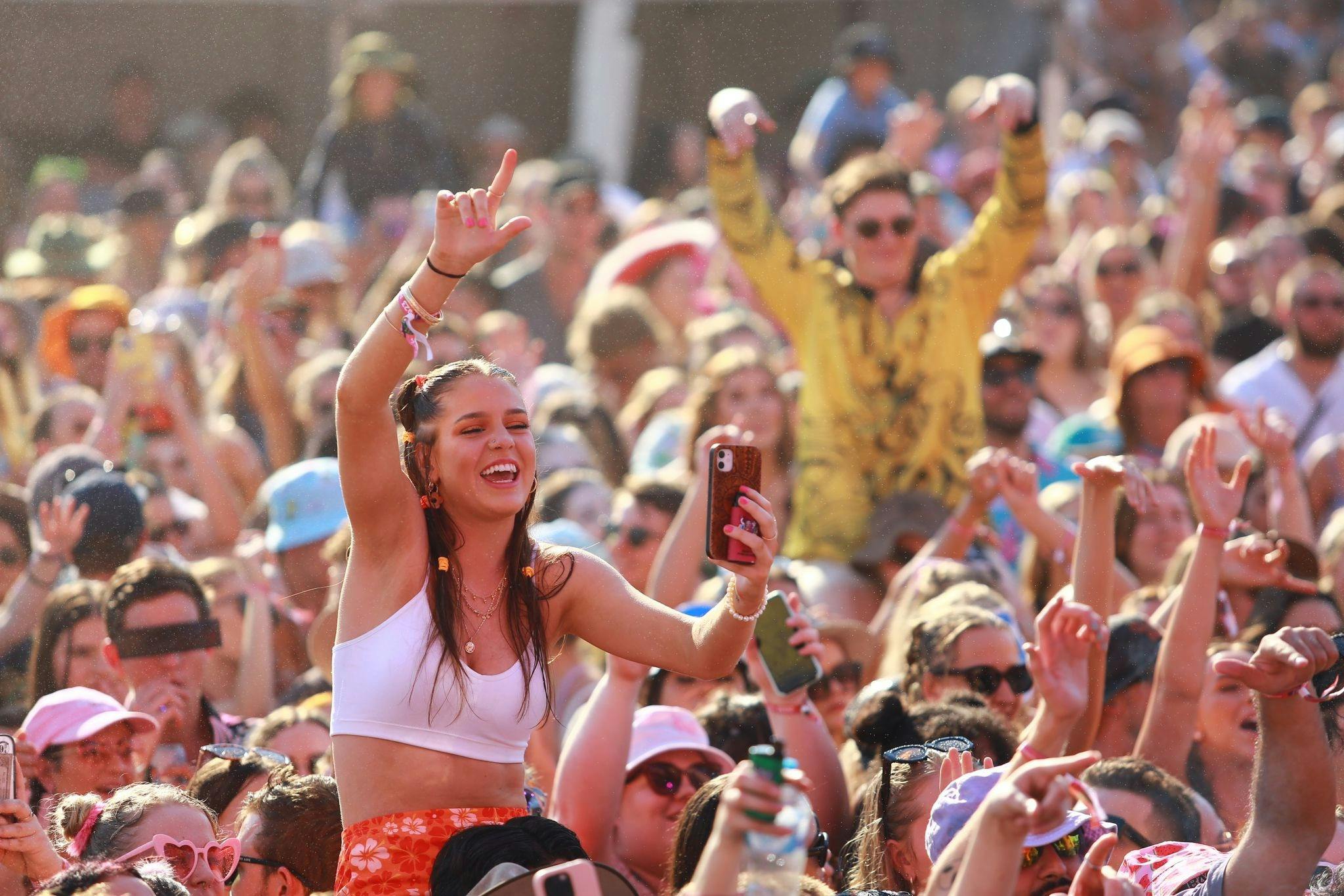 Fan in the crowd