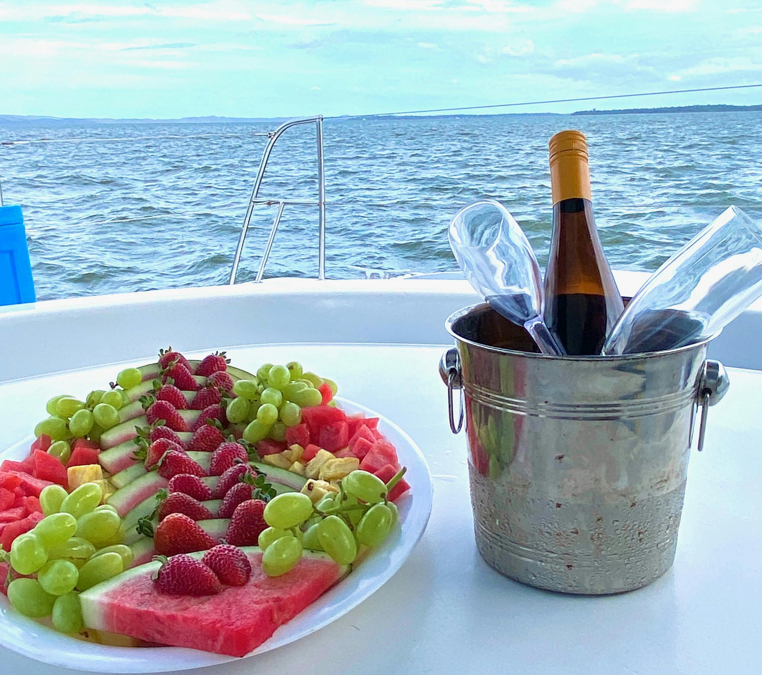 Afternoon tea served on the sail home