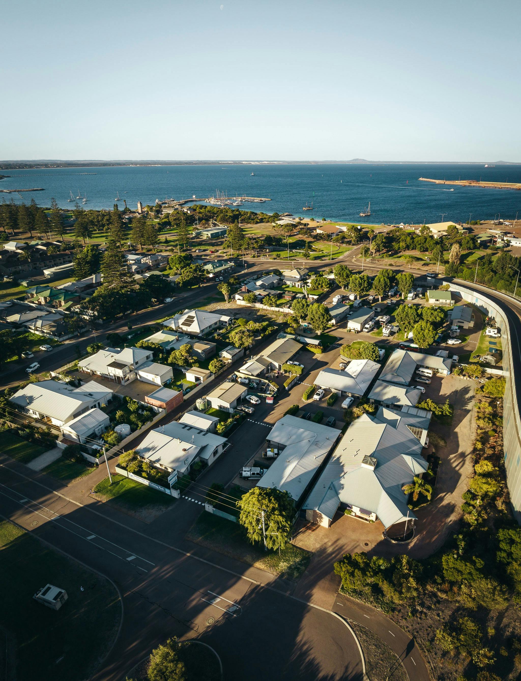 Aerial view of Esperance Bay Holiday Park