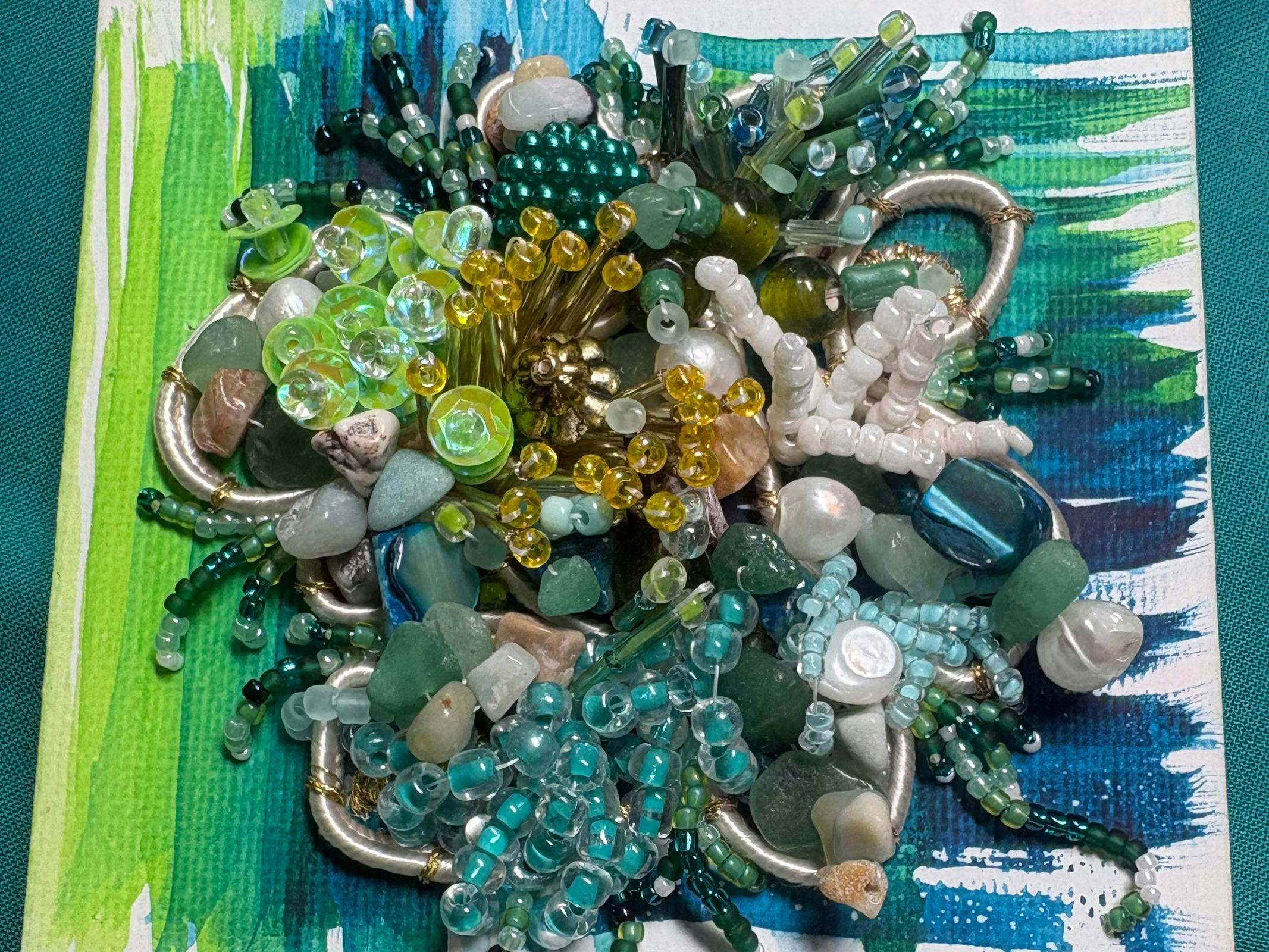 Paint and Textile Art Mini Canvas with Sandi Foley