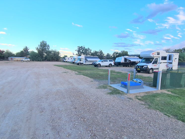 View of campers and dump point