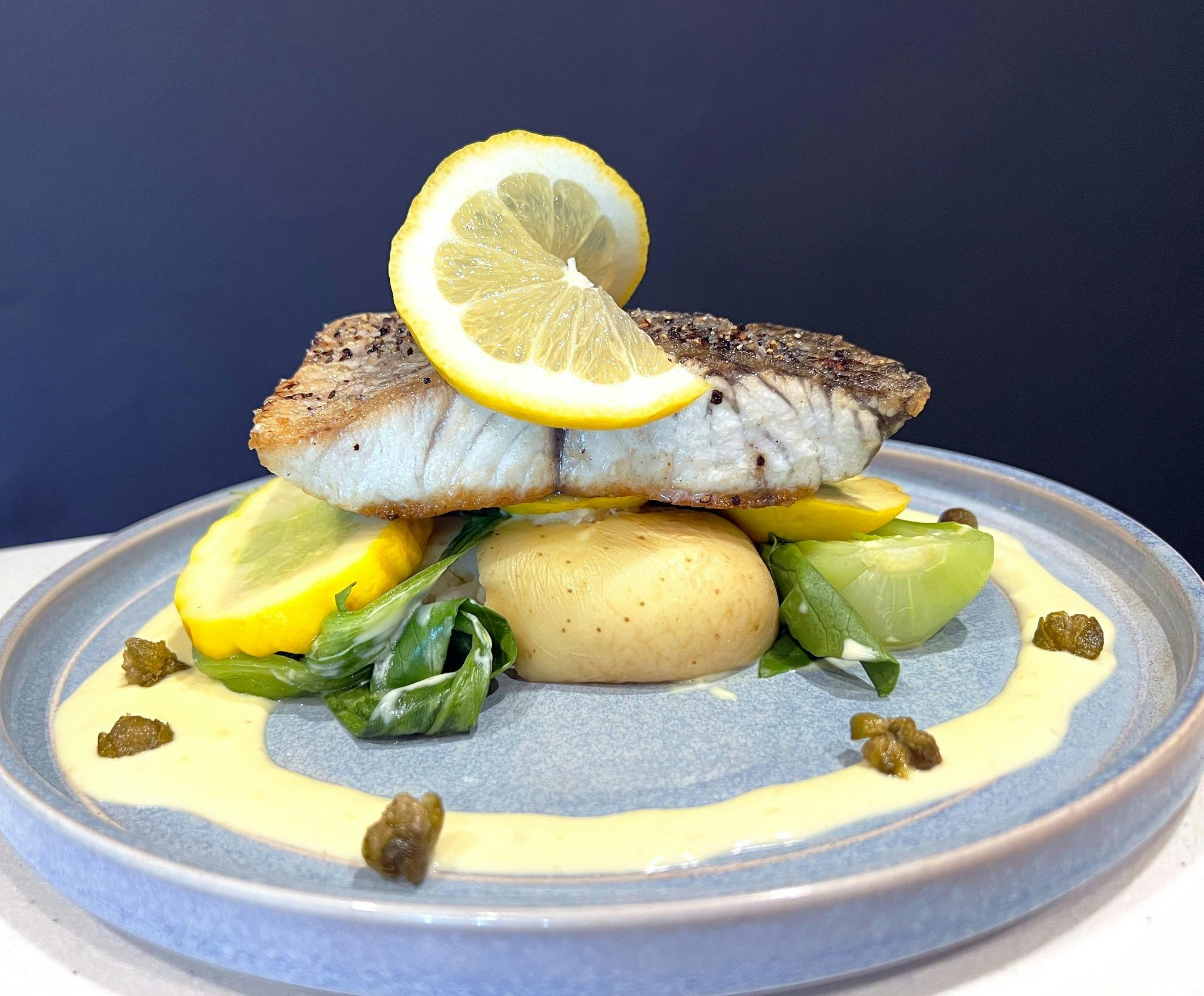 Barramundi with potatoes at the Bathurst RSL Club