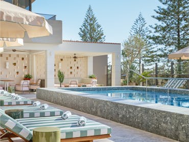Pool area and cabanas