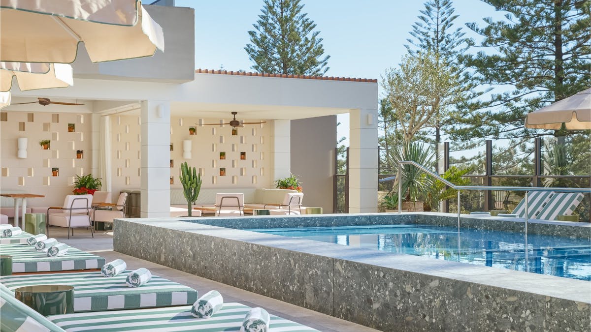 Pool area and cabanas