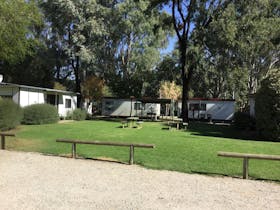 Rear of riverfront - family cabins quadrangle
