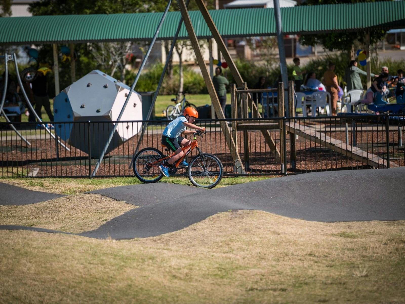 Pump Track Boy Riding