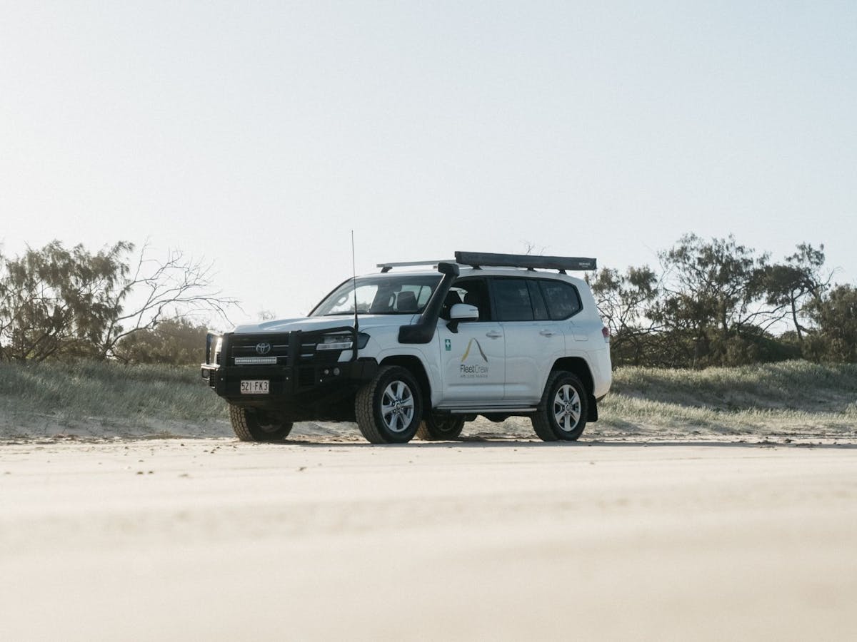 Landcruiser 300 Series on the beach